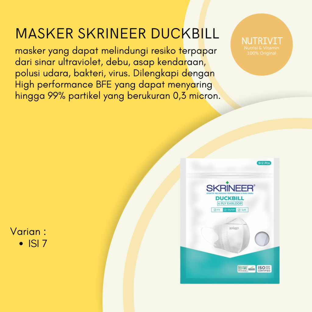 Jual MASKER SKRINER DUCKBILL ISI 7 | Shopee Indonesia