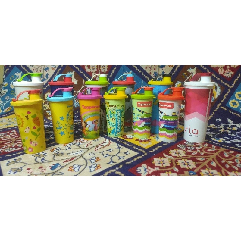 Jual Botol minum anak Tupperware tuppy bergambar lucu Flip. SECOND ...