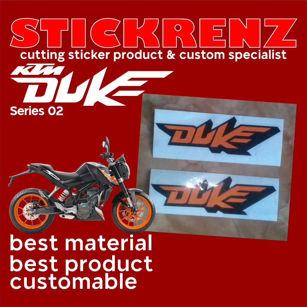 Jual Cutting Sticker Body Motor KTM Duke 02 Custom | Shopee Indonesia