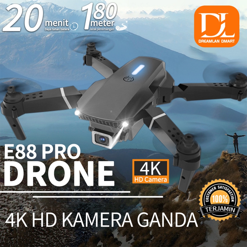 Jual Dl Smart Drone E88 Pro 4k Hd Drone Mini Quadcopter Camera Shoot