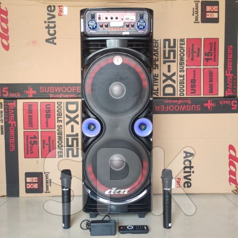 Jual Speaker Portable DAT DT 210 Blackbass 10 inch 2 Mic Wireless ...