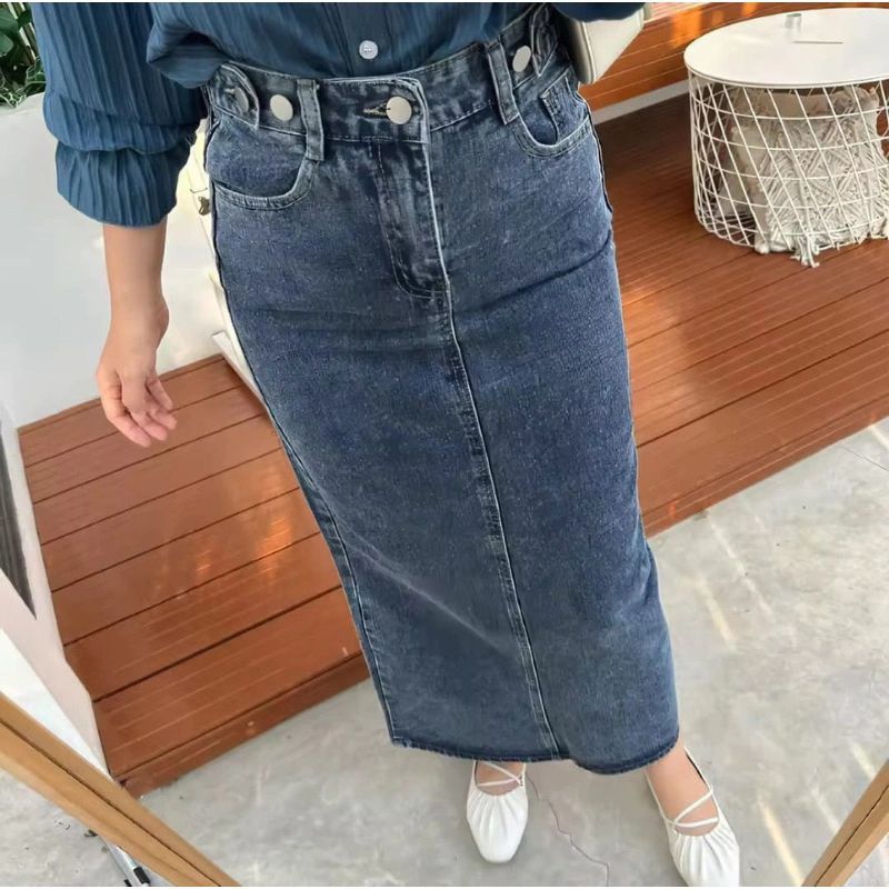 Jual Trend Rok Theana Jeans Korean Style | Shopee Indonesia