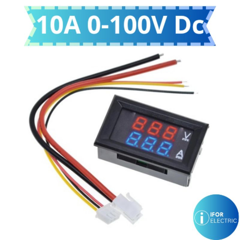 Jual Alat Pengukur Volt Meter 0-100v 10A Display combo Amper meter ...