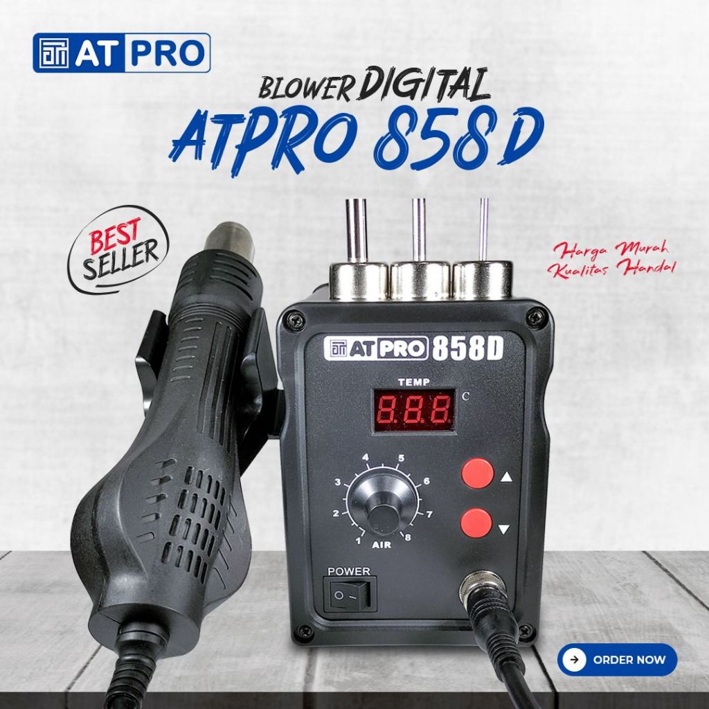 Jual BLOWER SOLDER UAP BLOWER DIGITAL ATPRO 858D ORIGINAL | Shopee ...
