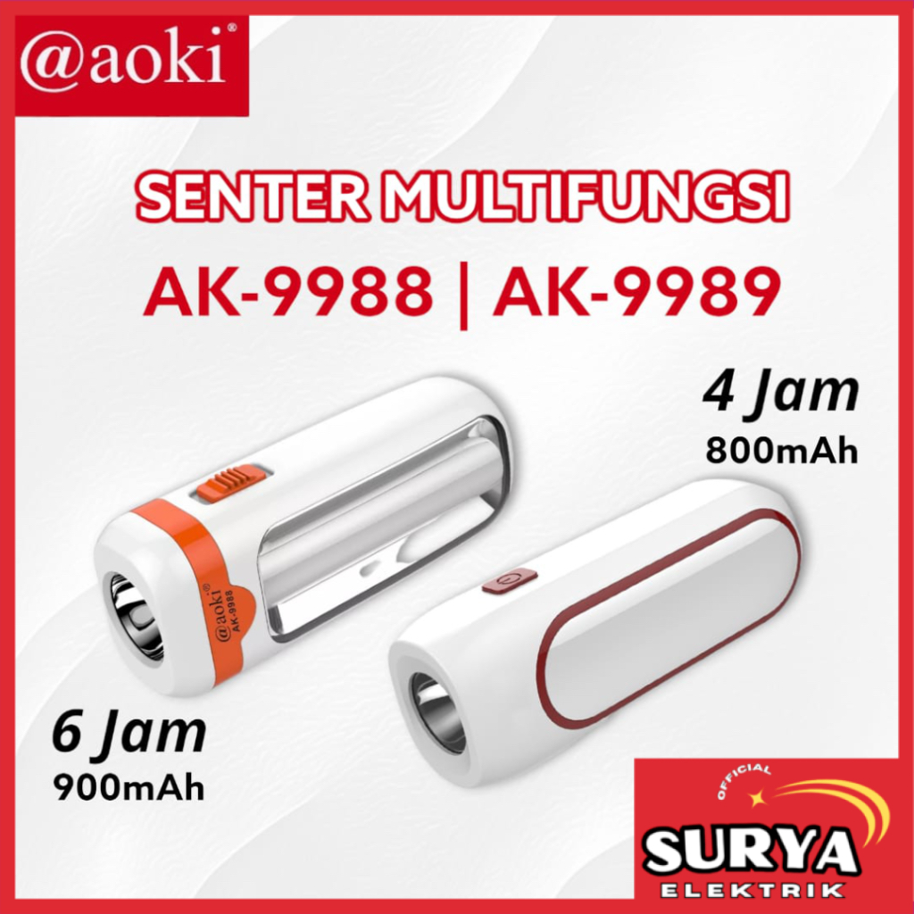 Jual AOKI Senter Emergency Darurat AK-9988 / AK-9989 LED Tube 1W ...