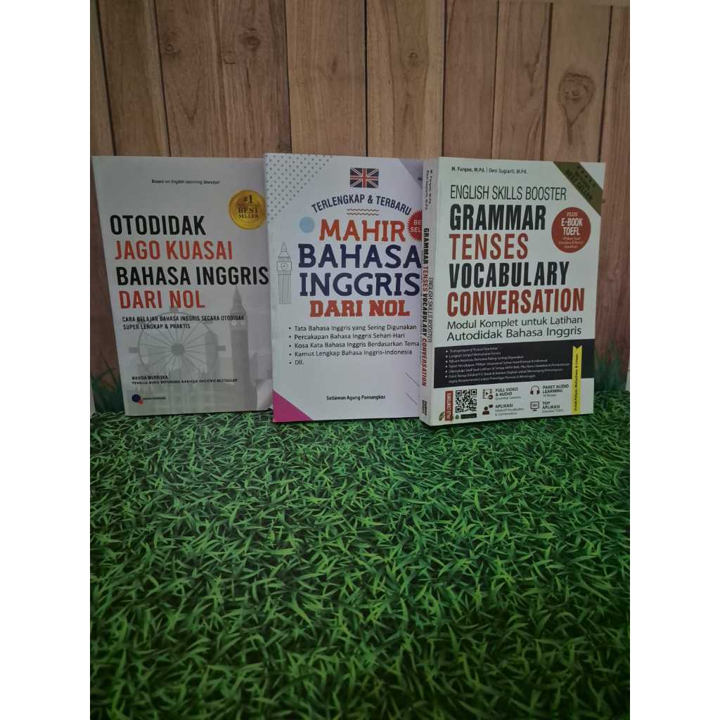 Jual paket 3 buku otodidak jago kuasai bahasa inggris,mahir bahasa ...