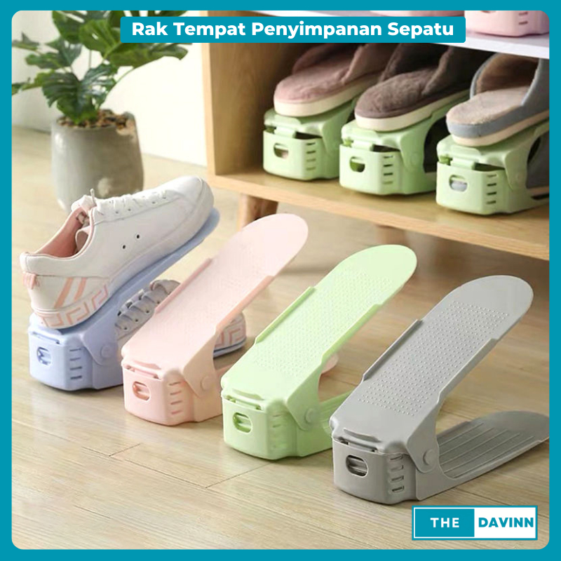 Jual Rak Penyimpanan Sepatu Susun Rak Tempat Menyusun Sepatu Adjustable ...