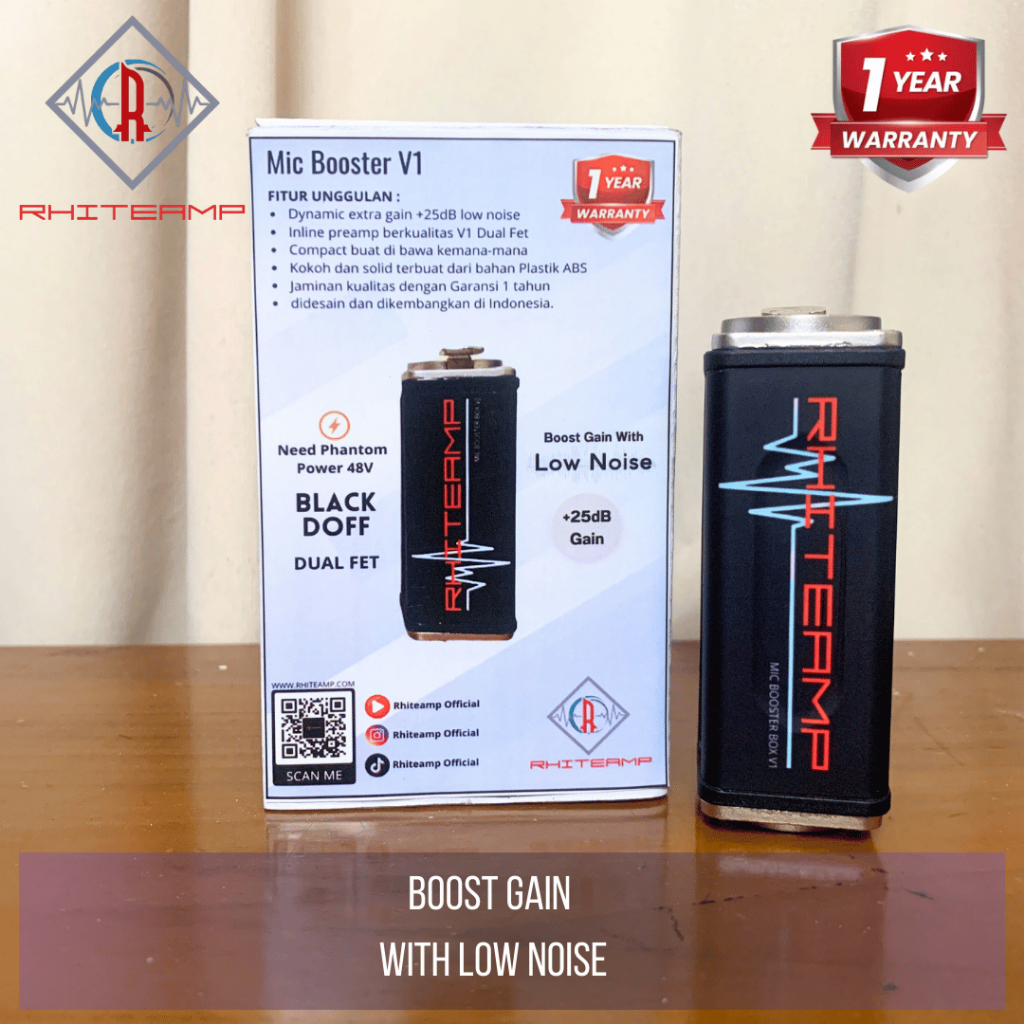 Jual Rhiteamp Mic Booster Box V1 Penguat signal microphone dynamic ...