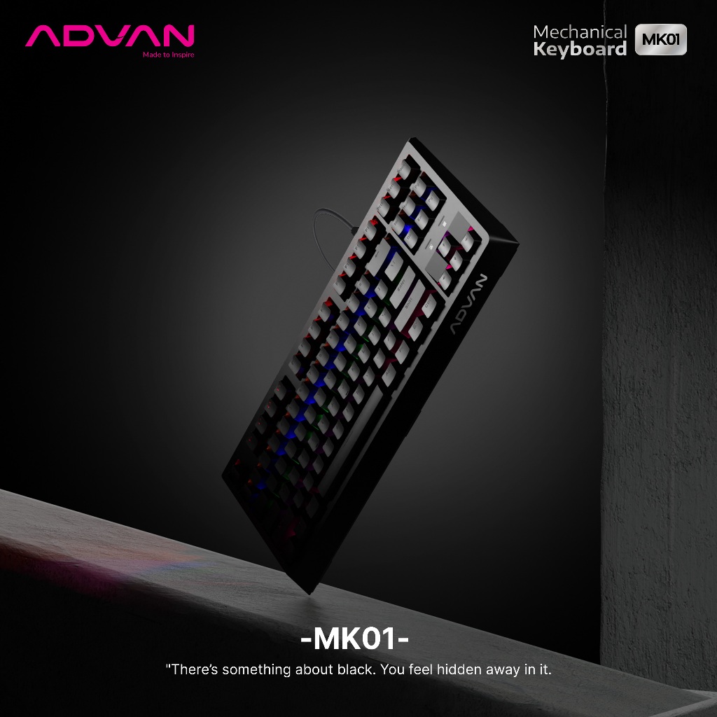 Jual Mechanical Keyboard Advan MK01 Gaming Keyboard TKL 87 KeysRainbow ...