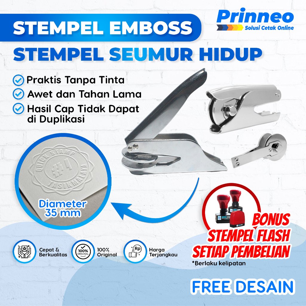 Jual STEMPEL EMBOSS, CUSTOM EMBOSS STAMP, EMBOSS STAMP, EMBOSSER STAMP ...