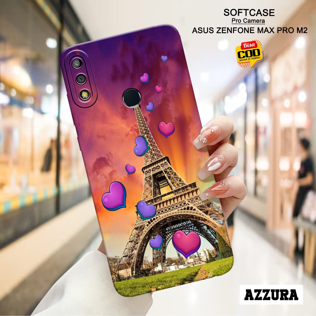 Jual AZZURA - Asus Zenfone Max Pro M2 - Paris Case - Softcase Asus