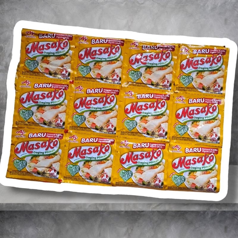 Jual Masako Rasa Ayam & Sapi 1 Renceng isi 12 sachet ( 8,5 g ) | Shopee ...