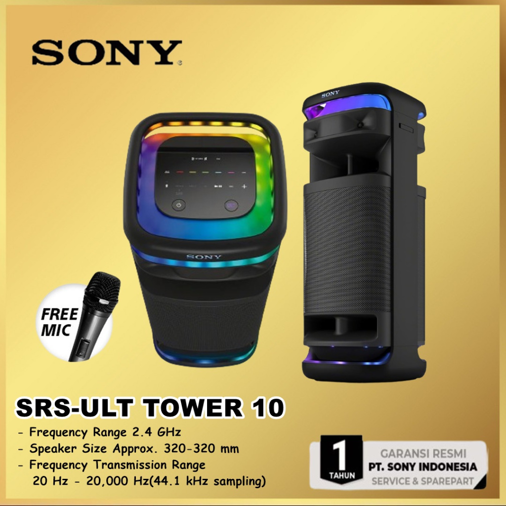 Sony SRS-ULT1000 ULT Tower 10 Tower10 Wireless Portable Bluetooth Karaoke  Party Speaker Pesta