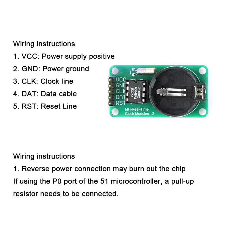 Jual DS1302 RTC Real Time Clock Module Modul Pencacah Waktu DS 1302 ...