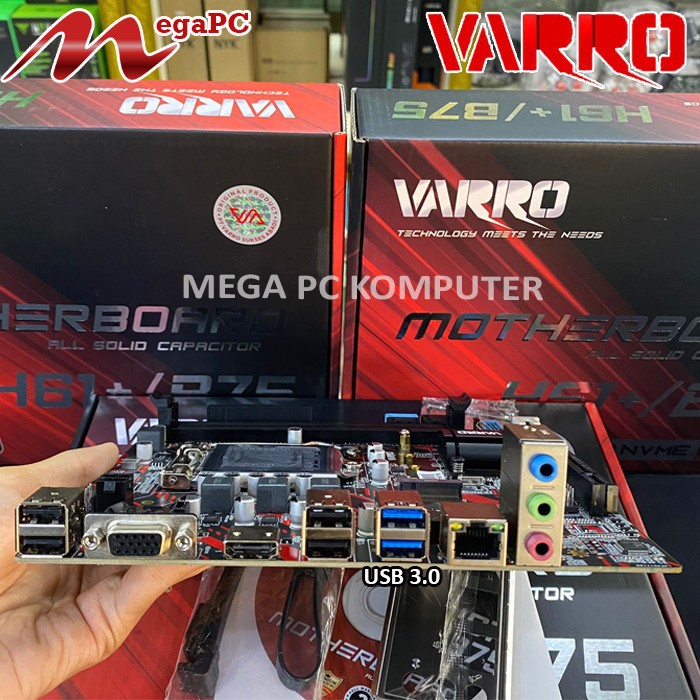 Jual Paket Mainboard 1155 H61/B75 DDR3 VARRO + Core i5 3470 + FAN + RAM ...