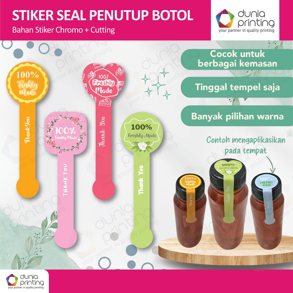 Jual Stiker Seal Botol Ekonomis -Diameter 3 cm Panjang 10 cm | Shopee ...