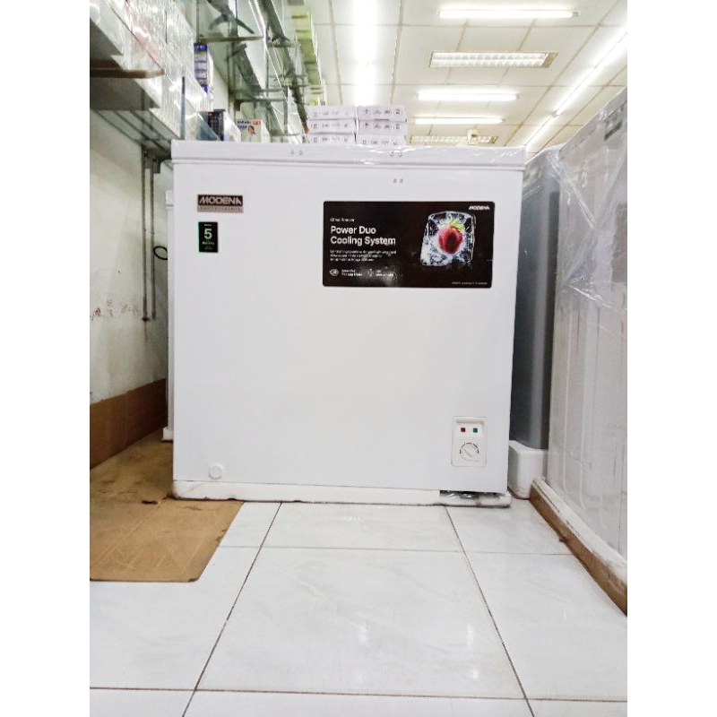 Jual CHEST FREEZER MODENA MD 0210 MLWH ( 200 LITER ) | Shopee Indonesia