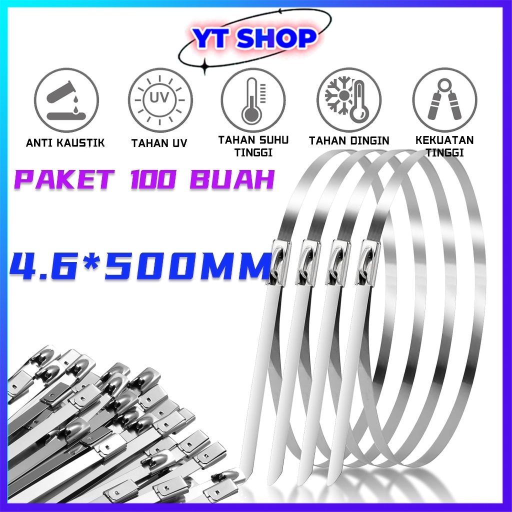 Jual (100 Pcs ) Kabel Ties Stainless Tali Besi Anti Karat 304 / Cable ...