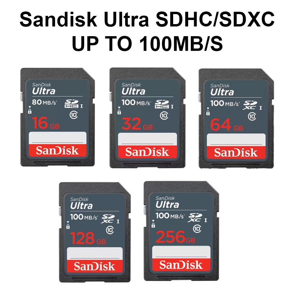 Jual SanDisk Ultra SD SDHC SDXC 16GB - 32GB - 64GB - 128GB - 256GB ...