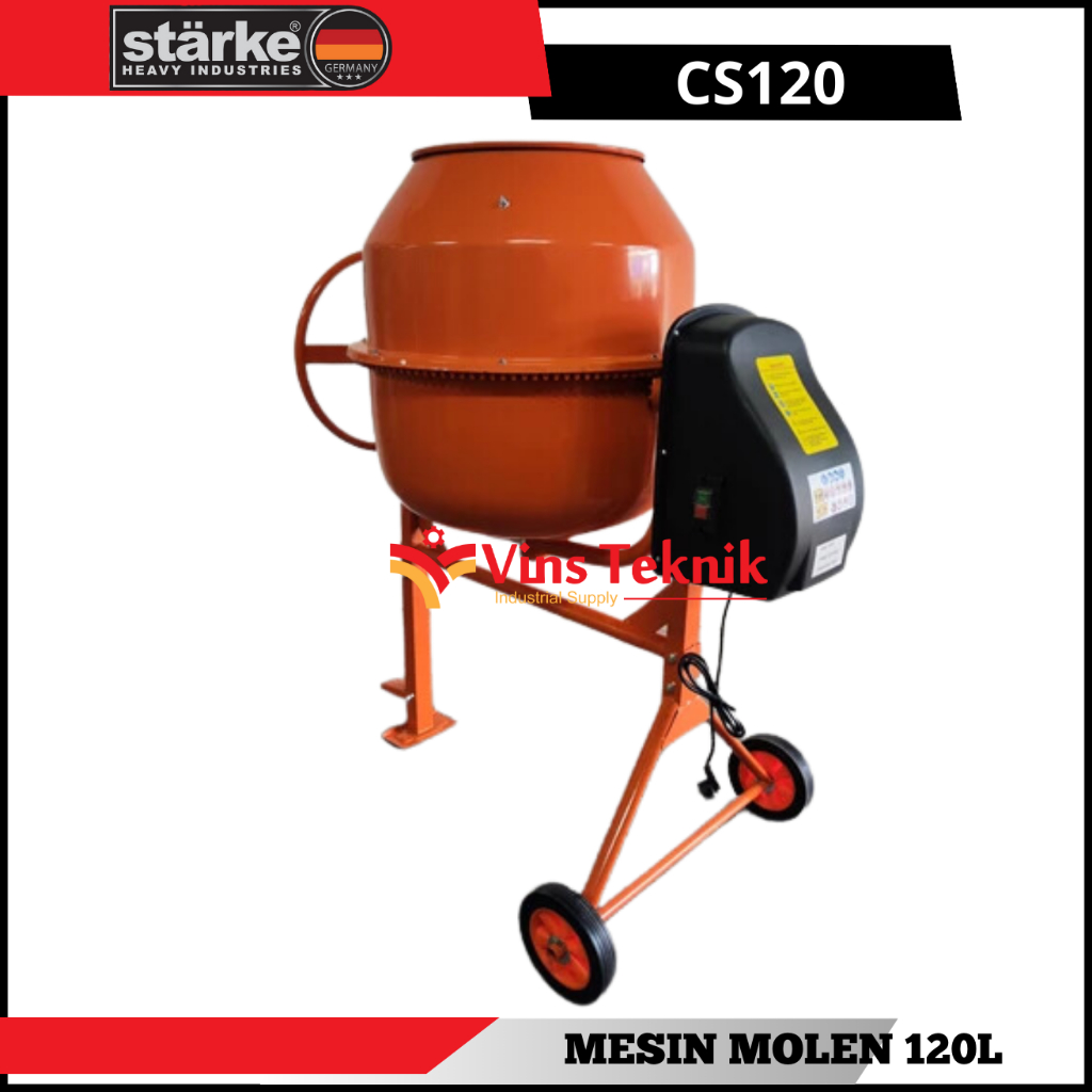 Jual Mesin Molen Listrik Molen Mini 120L Concrete Mixer STARKE CS120 CS ...