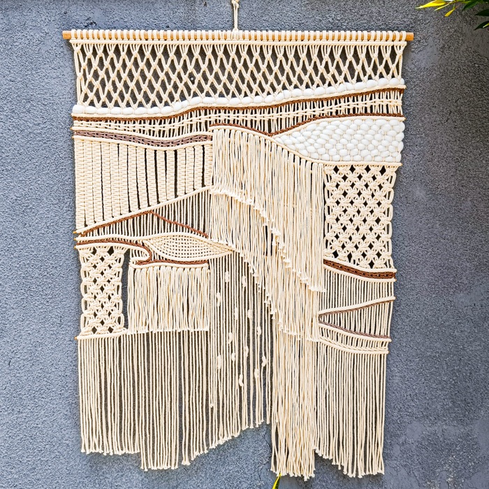 Jual Hiasan Dinding Macrame Wall Hanging Classic Uno Tone Handmade ...