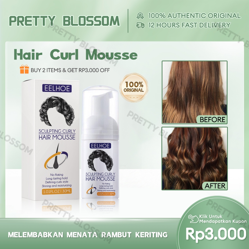 Jual EELHOE [Beli 3 Gratis 2] Sculpting Curly Hair Mousse 30ml Curly ...