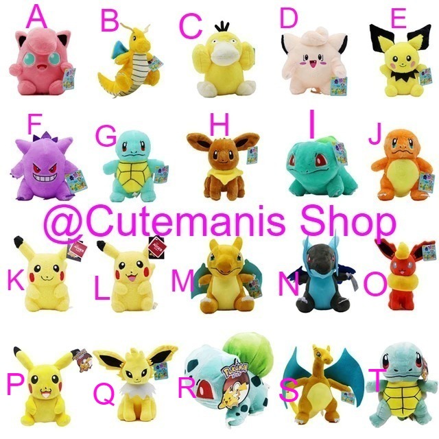 Jual Mainan Boneka Karakter POKEMON Pikachu Bulbasaur Snorlax Gengar ...