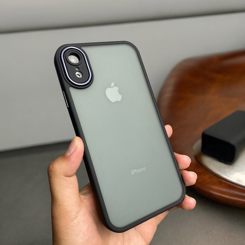 Jual Casing iphone Doft Edge X Xr Xs Max Tebal Acrylik Black Dove Polos ...