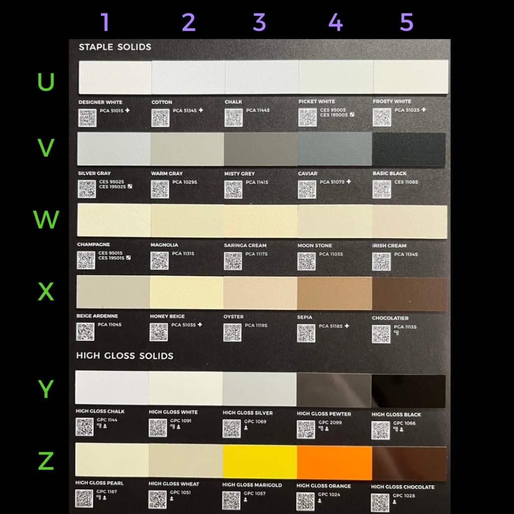 Jual Sample Material HPL Lamitak Warna Solid Color (U-Z) MATT GLOSSY ...