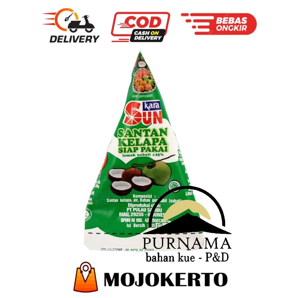 Jual SUN KARA SANTAN CAIR 65ML COCONUT MILK KELAPA TUA SEGITIGA CONTONG ...