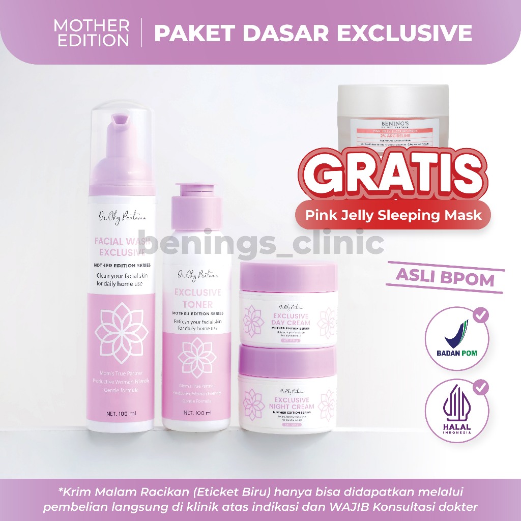 Jual Promo Bening's Exclusive Skincare Mother Edition Free Pink Jelly