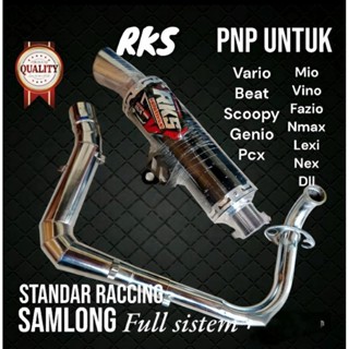 Jual Knalpot Racing Samlong Rks Full Set Inlet Beat Esp Fi Vario Scoopy Beat Street