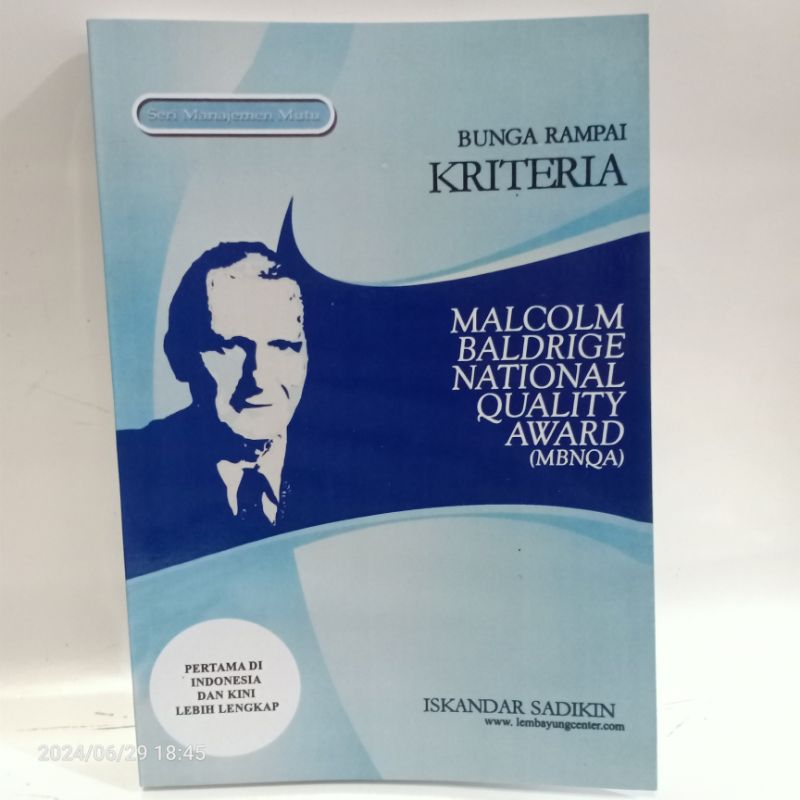 Jual BUKU BUNGA RAMPAI KRITERIA MALCOLM BALDRIGE NATIONAL QUALITY AWARD ...