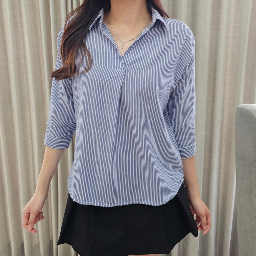 ORECCA - Vona Stripe Shirt Atasan Wanita
