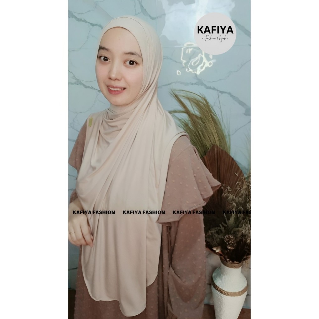 Jual [Kafiya] Bergo Unik Vina Hijab Instan Jersey Hijab Anti