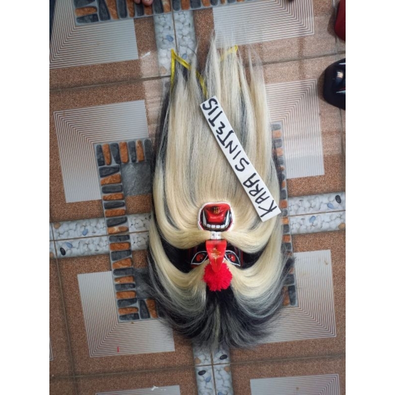 Jual TOPENG BUJANG GANONG WARNA MERAH UNTUK RAMBUT HITAM DAN PUTIH