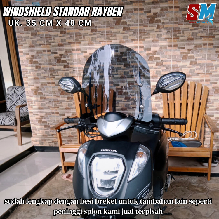 Jual Windshield Ukuran 35cm X 40cm Rayben Hitam Transparan Universal ...