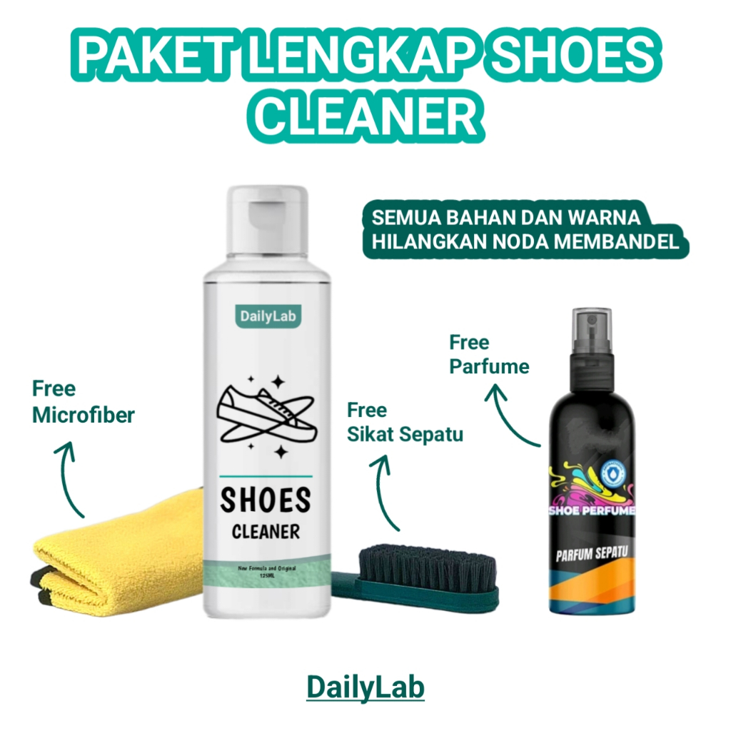 Jual Shoes Cleaner - Pembersih Sepatu Premium 100ml Paket Lengkap ...