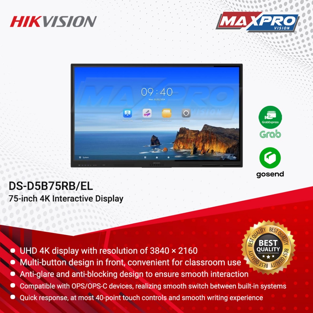 Jual DS-D5B75RB/EL - HIKVISION 75 INCH 4K INTERACTIVE DISPLAY | Shopee ...