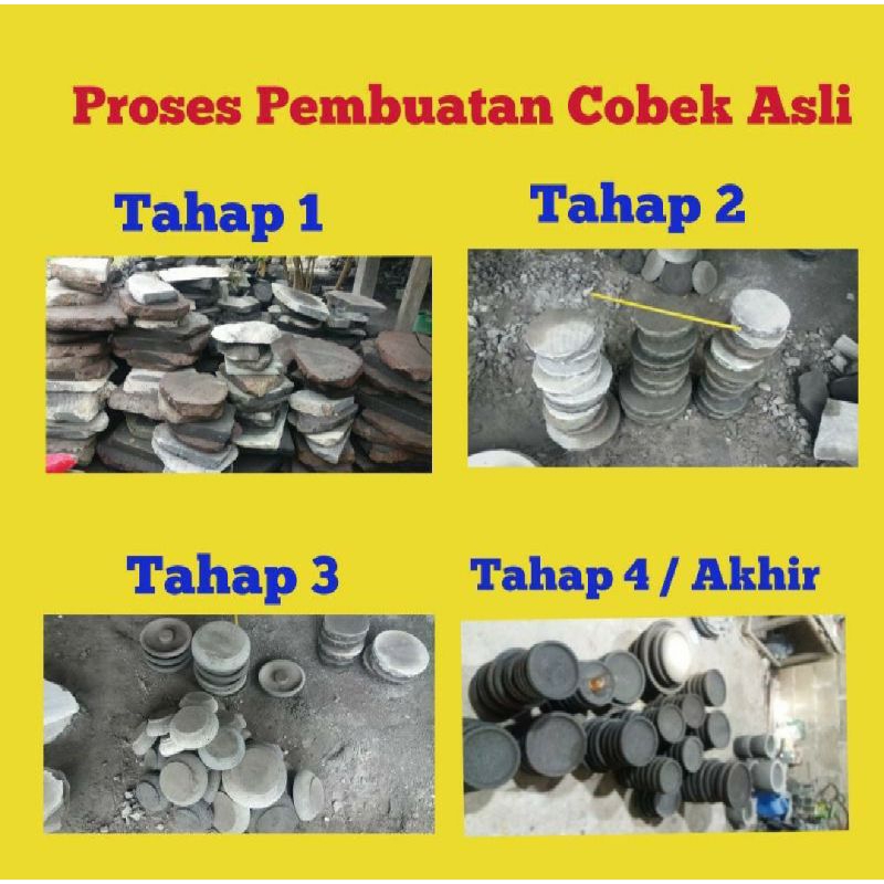 Jual COBEK BATU ASLI MODEL BUBUT FREE ULEKAN - 18 CM - Kab
