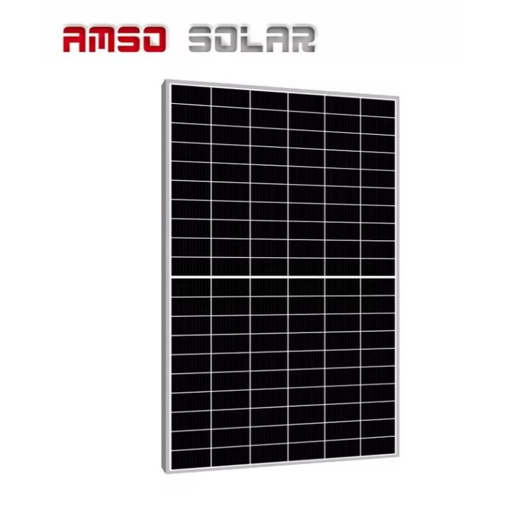 AMSO Solar Panel 450WP Monocrystaline - Free Packing Kayu