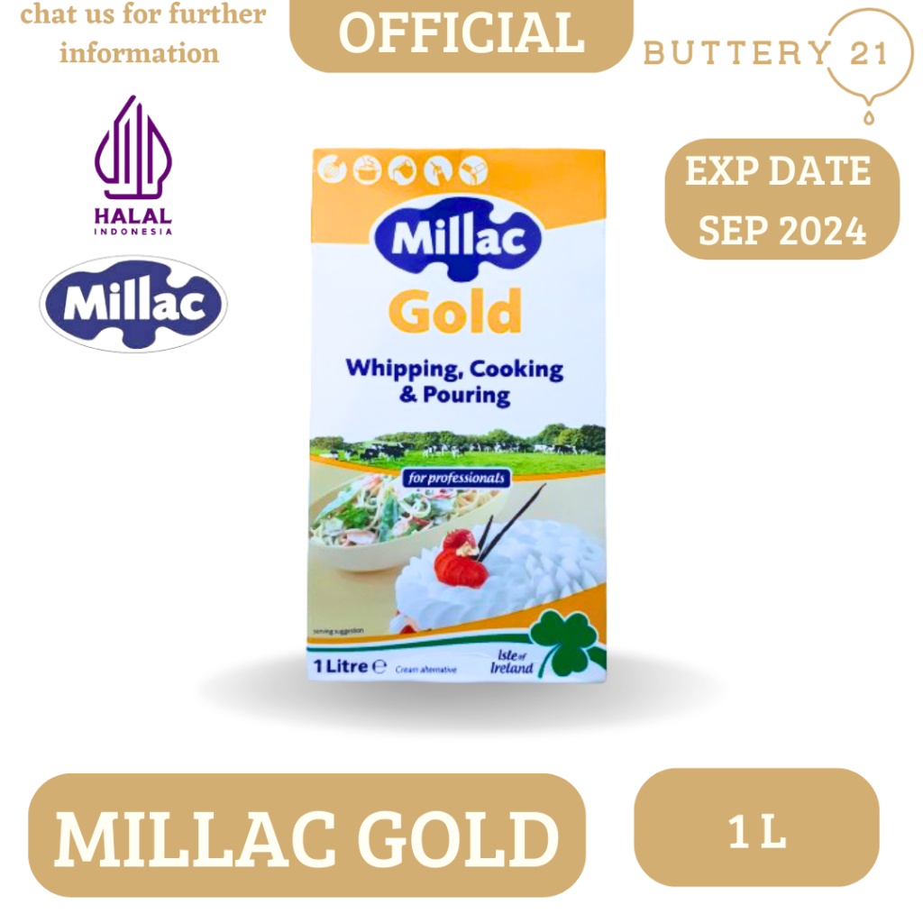 Jual MILLAC GOLD 1 L/MILLAC GOLD WHIPPING CREAM 1 L , COOKING AND