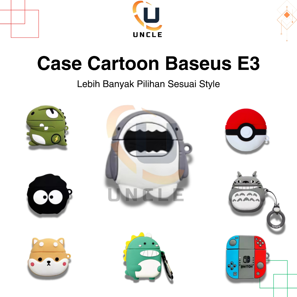 Jual Case Baseus E3 Kartun Lucu Casing Earphone TWS Pelindung Cover ...