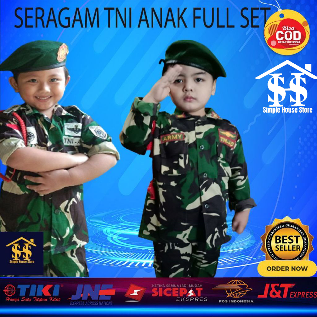 Jual Seragam Baju Sragam Profesi TNI AD DORENG AU POLISI ANAK 