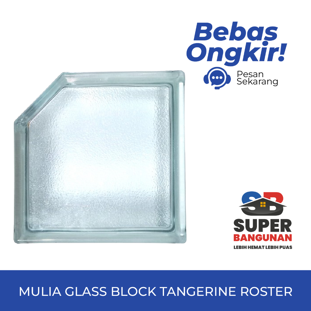 Jual MULIA GLASS BLOCK TANGERINE ROSTER (IDT) | Shopee Indonesia