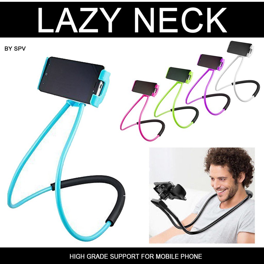 Lazy Neck Leher Dan Pinggang Holder Hanging Neck Cell Stand Handphone  Tablet Flexible