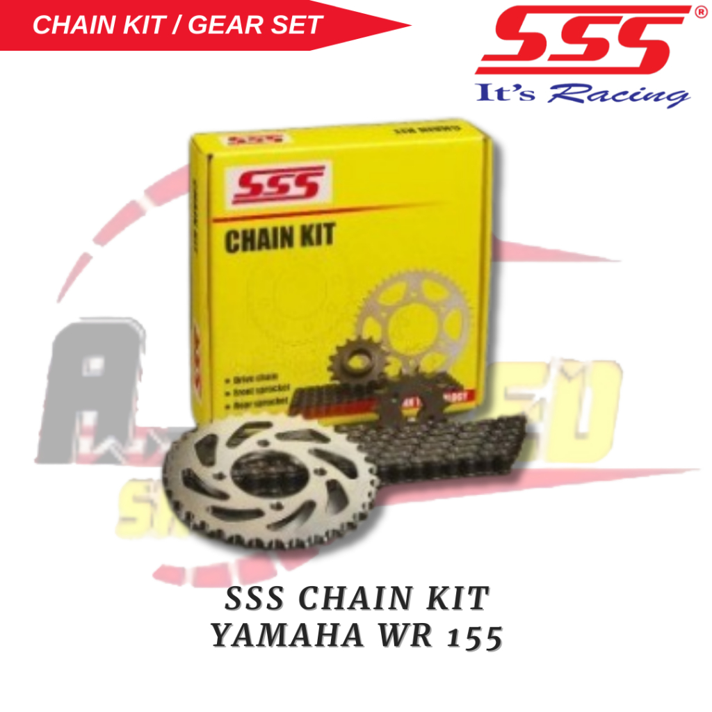 Jual SSS Chain Kit Gear Set Harian Yamaha WR155 WR 155 Lengkap Gir ...