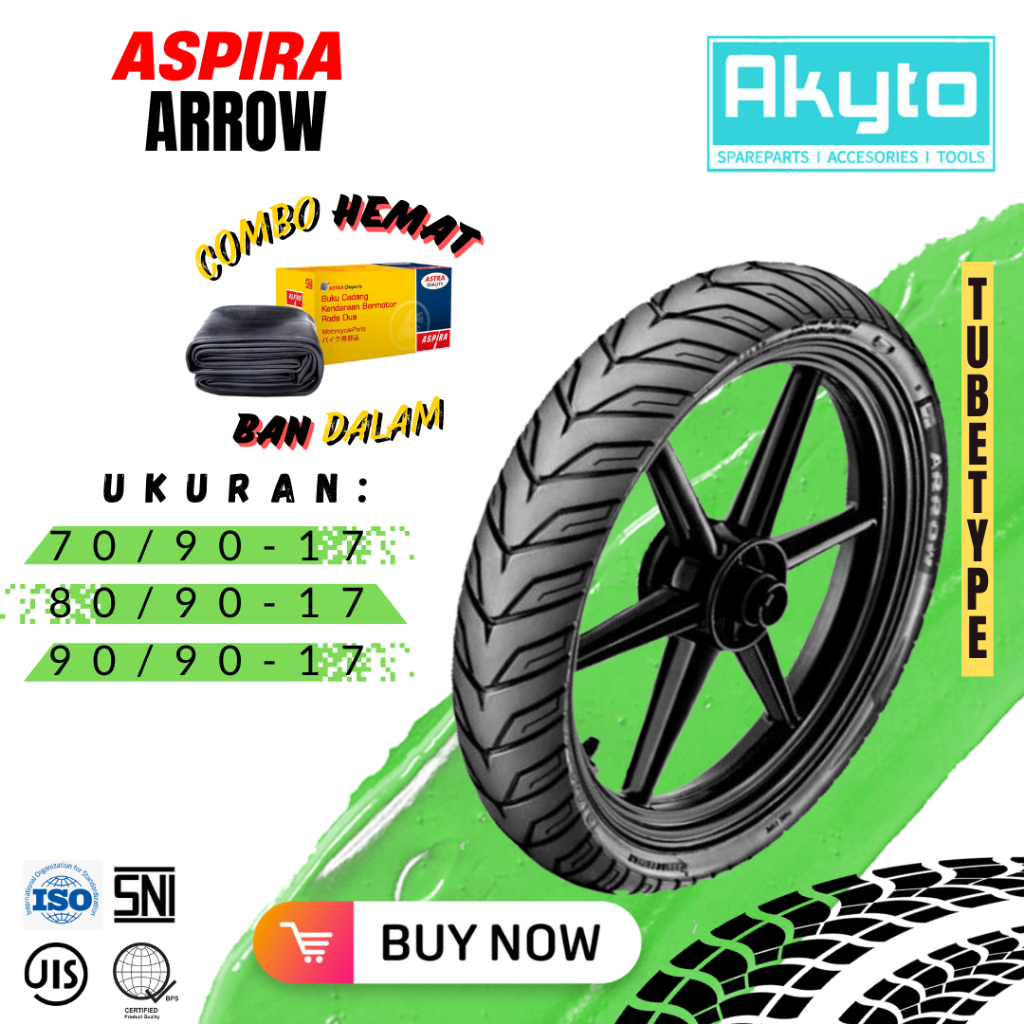 Jual BAN ASPIRA ARROW / BAN TUBETYPE / BAN MOTOR RING 17 / BAN R17 ...