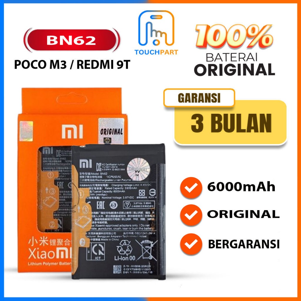 Batteria Originale BN62 Per Xiaomi Redmi 9, Redmi 9T E Poco M3 – 6000 MAh - Foto 3