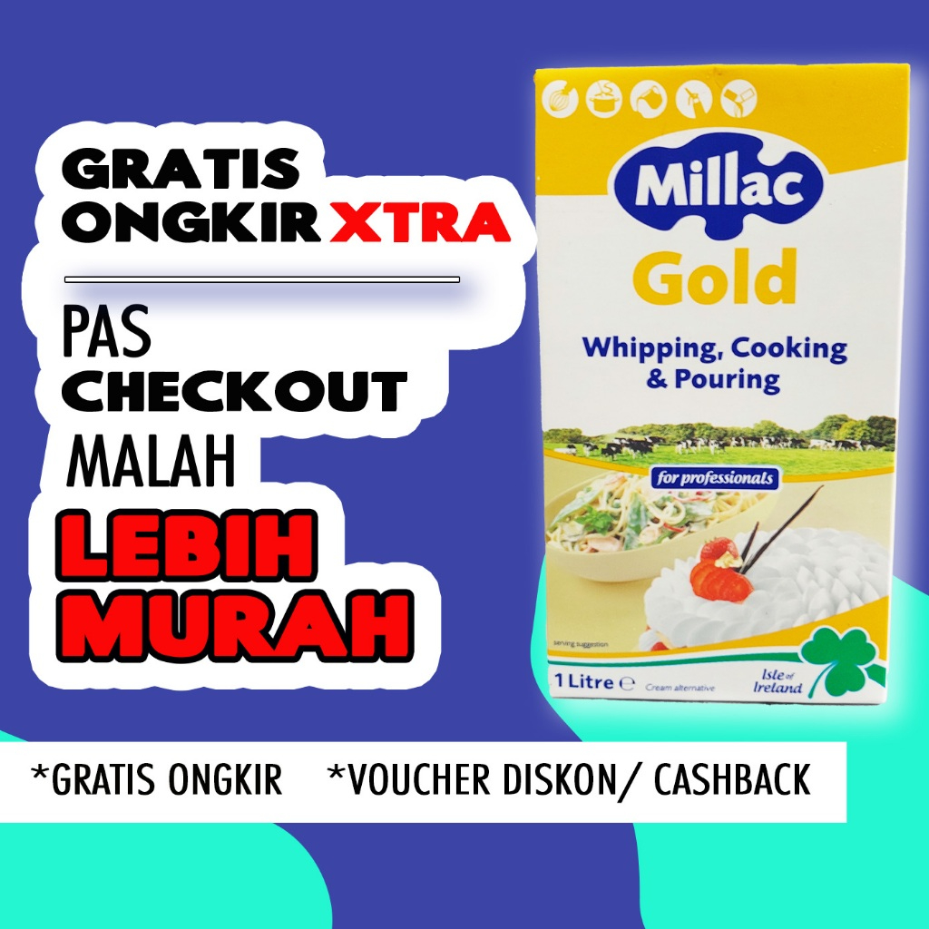 Jual millac gold 1 liter whipping cream - pouring - cooking halal ...